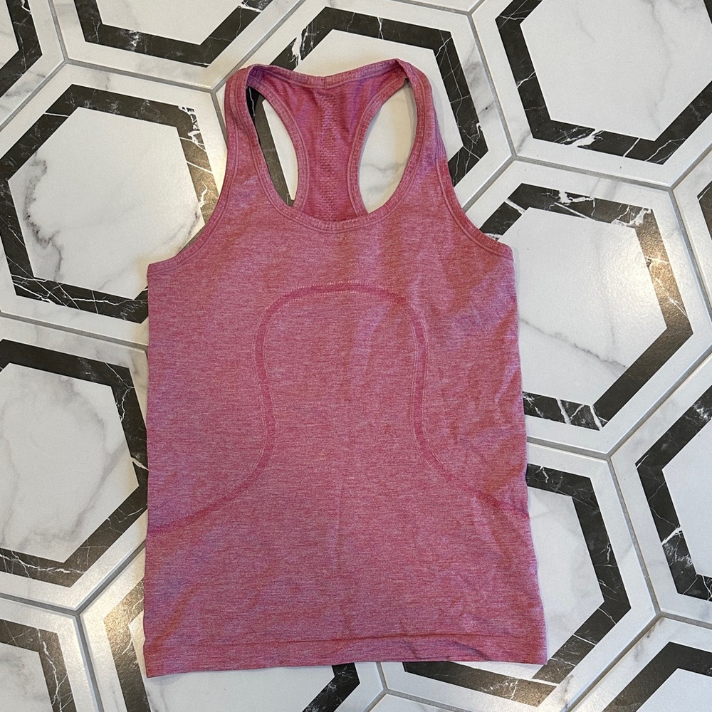 lululemon athletica Heather Raspberry Racerback Tank